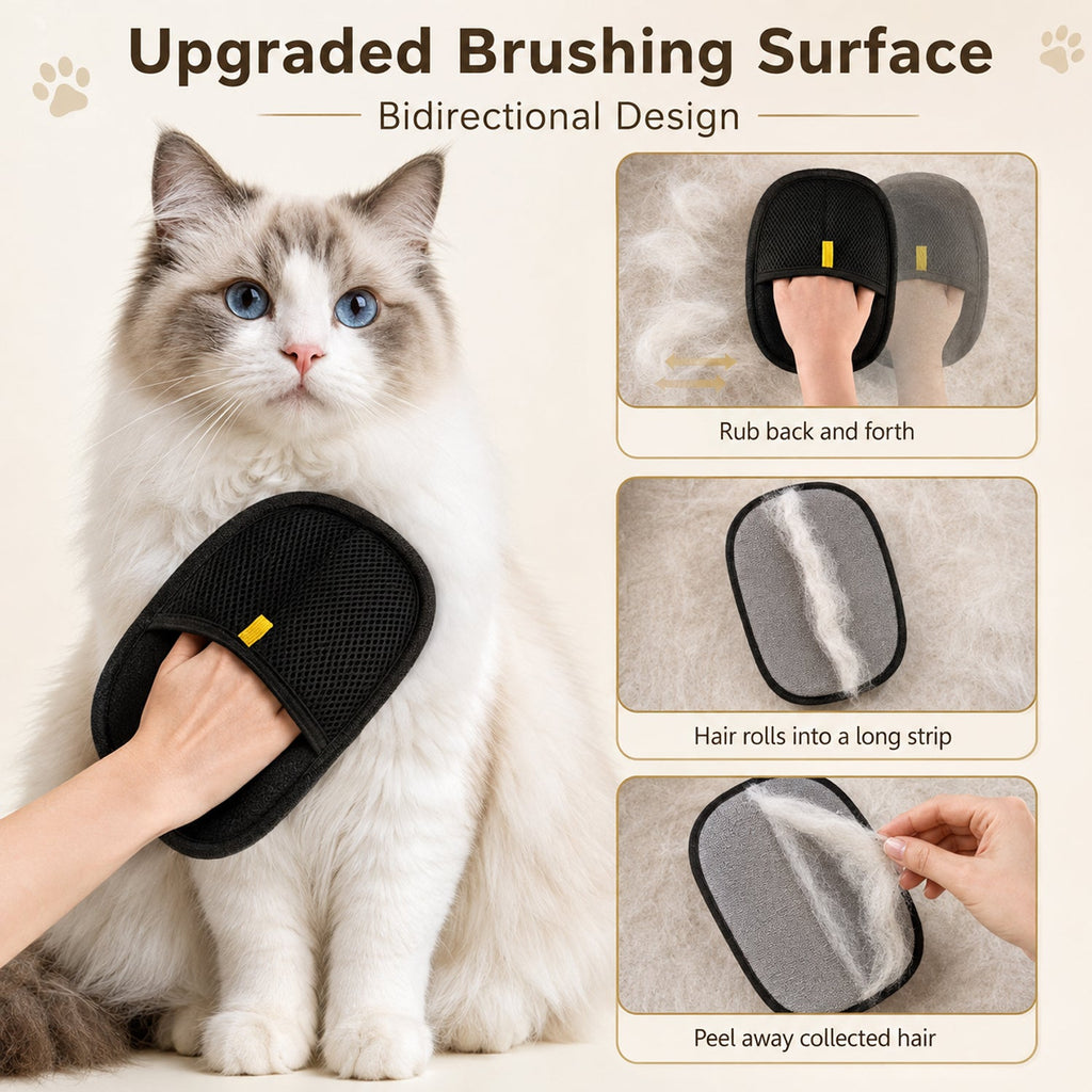 Reusable Lint Remover Glove For Pet Hair Sofa Clothes And Fabric Care (1 Pc)